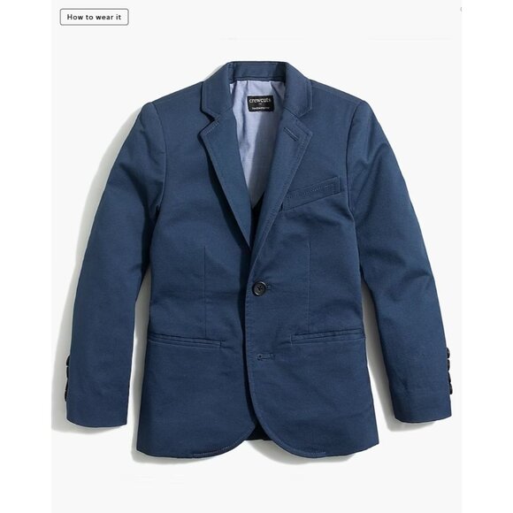 J. Crew Factory Crewcuts Boys' Thompson Suit Jacket in Flex Chino Size 10 NWT! - Picture 1 of 4